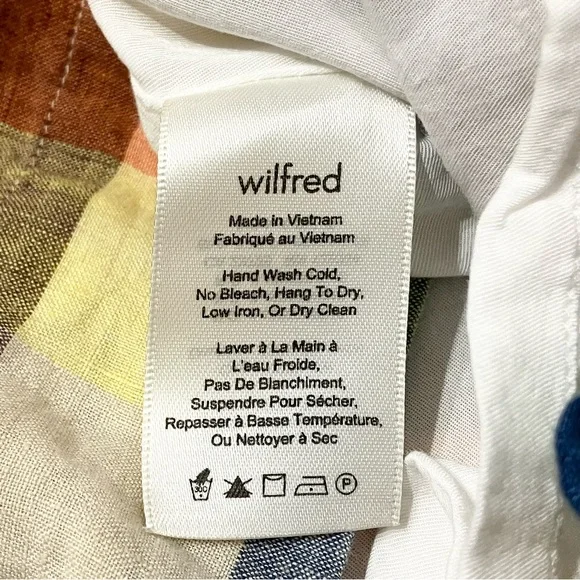 Aritzia Wilfred Ducharme Linen Button Down Plaid Mini Dress 6 - Picture 8 of 9